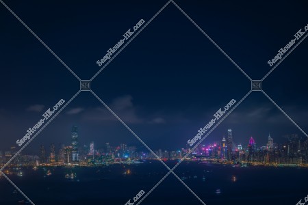 九龍半島と香港島の夜景 その②