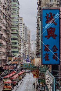 旺角 看板風景とミニバス(小巴) その⑮