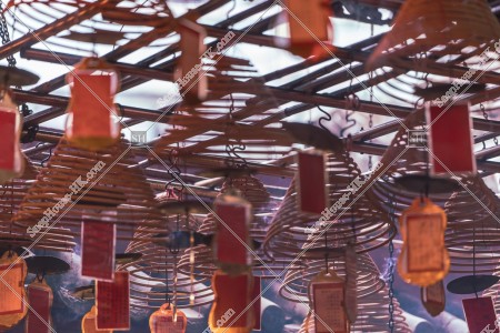 上環 文武廟 渦巻線香 その②