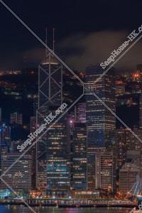 セントラル（中環） 中国銀行タワーと長江集団中心の夜景