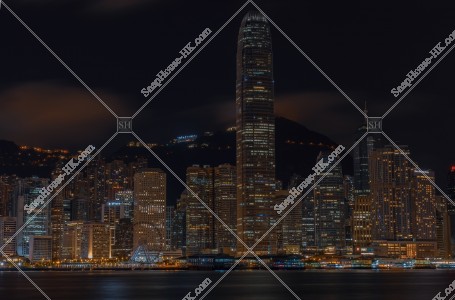 尖沙咀から見るセントラル（中環）の高層ビル群の夜景  その⑫