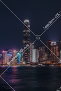 セントラル(中環)の高層ビル群の夜景 その③