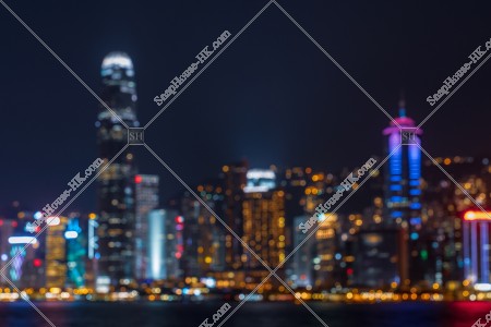 セントラル(中環)の高層ビル群の夜景 その④