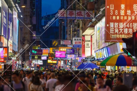 旺角 西洋菜街 夜の街並みと人々 その⑱