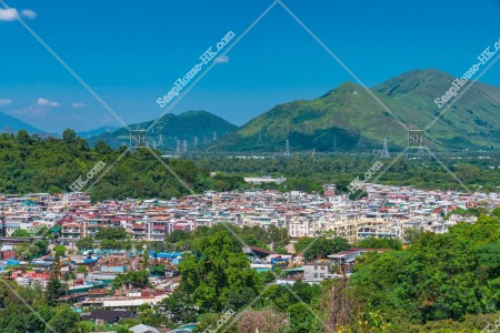 朗屏駅付近の住宅の風景