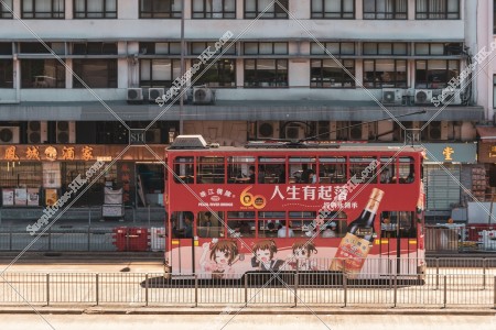 上環を走行する香港トラム その③