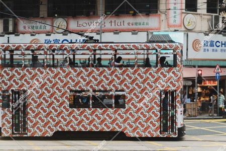 湾仔(灣仔)を走行する香港トラム その②