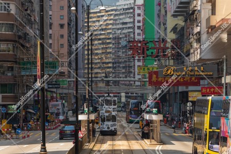 北角の街並みと香港トラム その③