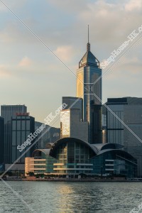 朝の湾仔（灣仔）の高層ビル群の風景 その④