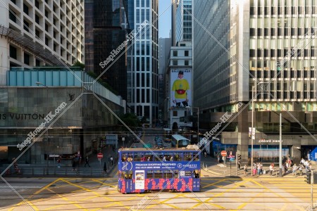 セントラル(中環)を走行する香港トラム その⑥