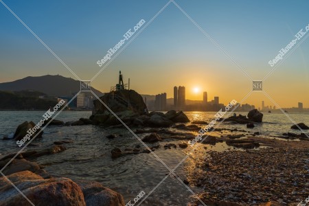 三家村から見るヴィクトリア・ハーバーの夕陽 その④