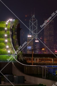 西九龍駅とセントラル（中環）の高層ビルの夜景 その②