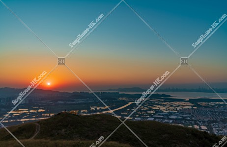 雞公嶺と元朗の郊外の夕景 その⑤