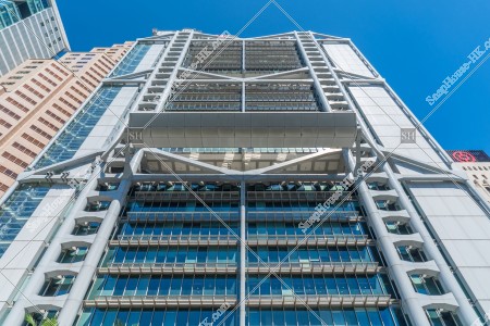 北側から見る香港上海銀行・HSBC本店ビル