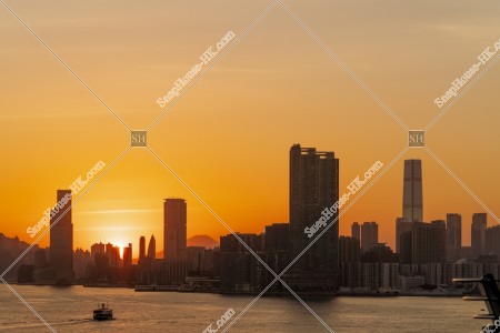 九龍半島の日没の風景 その①