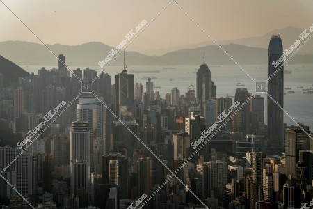 香港島 セントラル(中環)~湾仔(灣仔)のスカイラインビュー その③