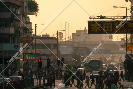 油麻地 夕方の街並み その①