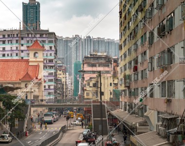 石硤尾邨と深水埗の街並み