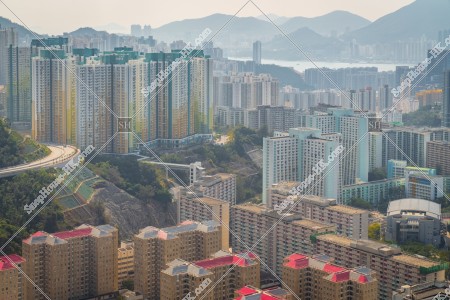 觀塘の公共住宅のマンション群 その②