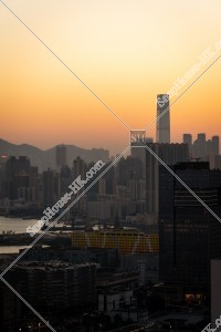 夕方の九龍の街並みの風景 その⑦