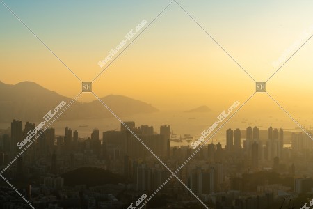 夕方の香港の都市風景 その②