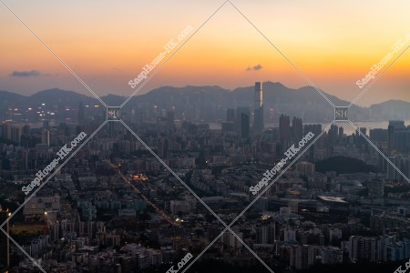 夕方の香港の都市風景 その⑥