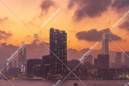 夕方の九龍の街並みの風景 その⑫