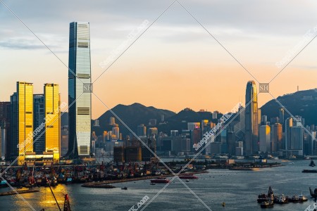 夕方の香港の都市風景 その⑨