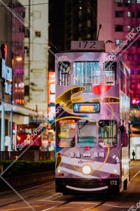 銅鑼灣 夜の香港トラム その①