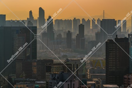 九龍の夕方の都市風景 その①