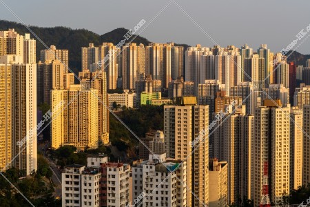九龍東の夕方の街並みの風景 その①