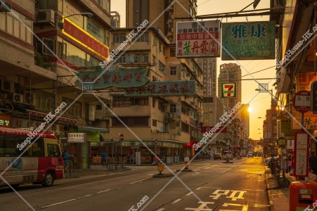 九龍城の街並みと夕陽 その③