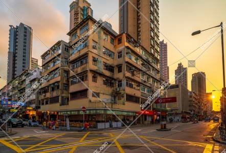 九龍城の街並みと夕陽 その④
