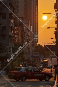 九龍城の街並みと夕陽 その⑦