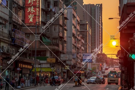 九龍城の街並みと夕陽 その⑨