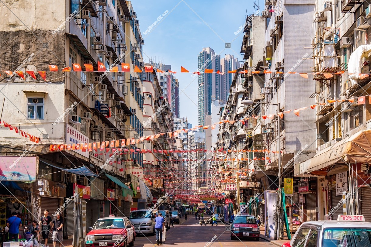 View of Temple Street in the morning, Jordan, No.18