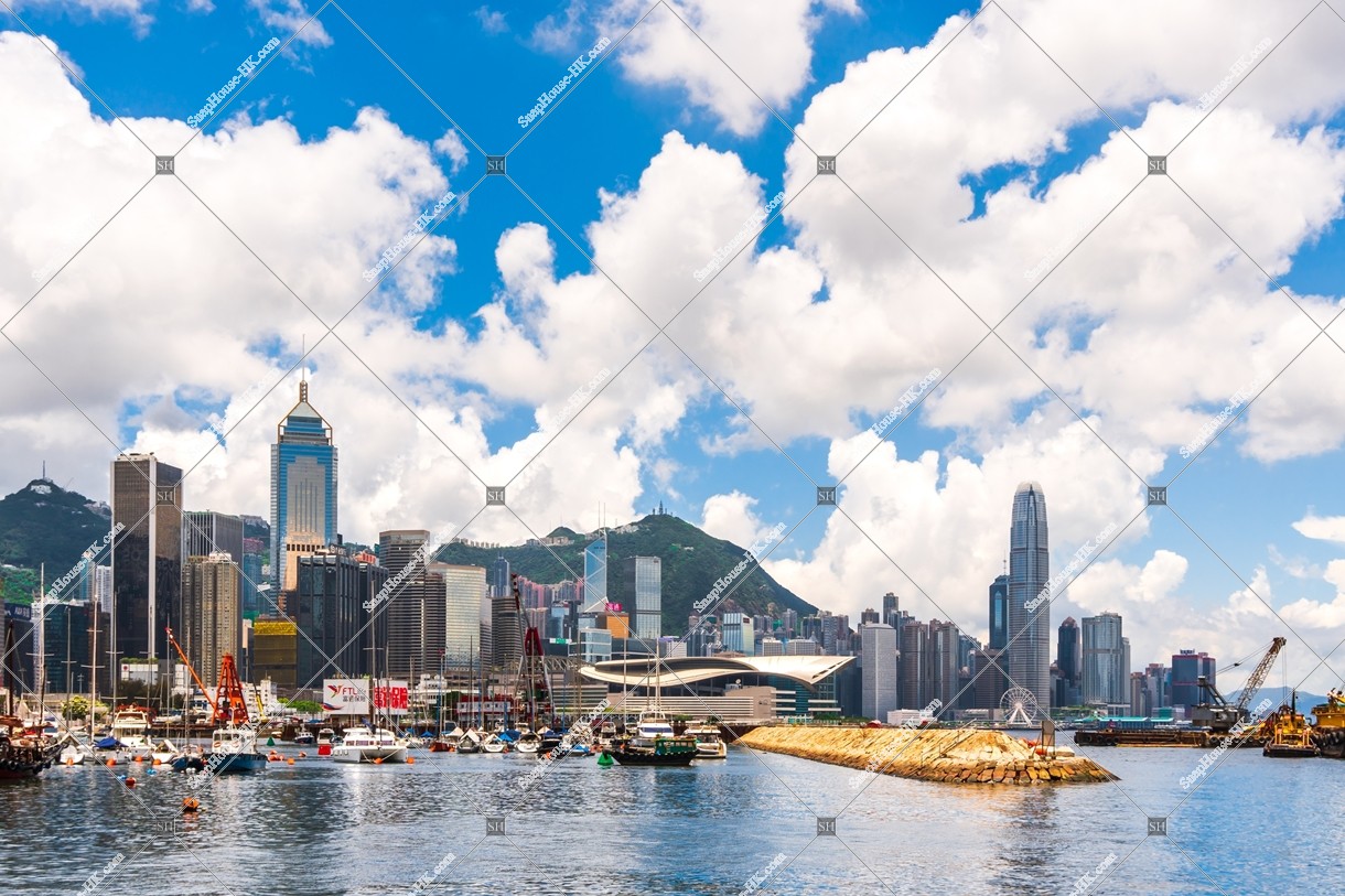 View of the high-rise buildings from Central to Wan Chai and Causeway Bay Typhoon Shelter, No.2