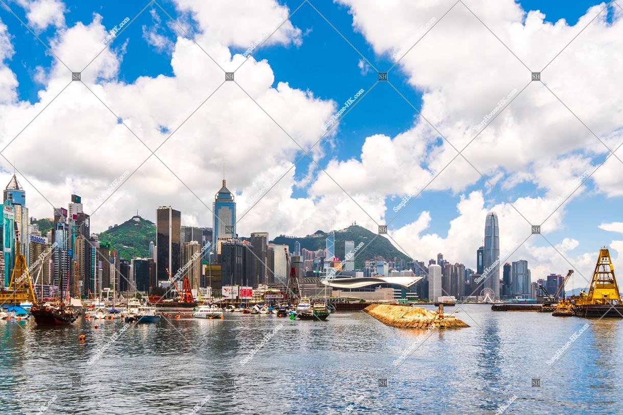 View of the high-rise buildings from Central to Wan Chai and Causeway Bay Typhoon Shelter, No.3