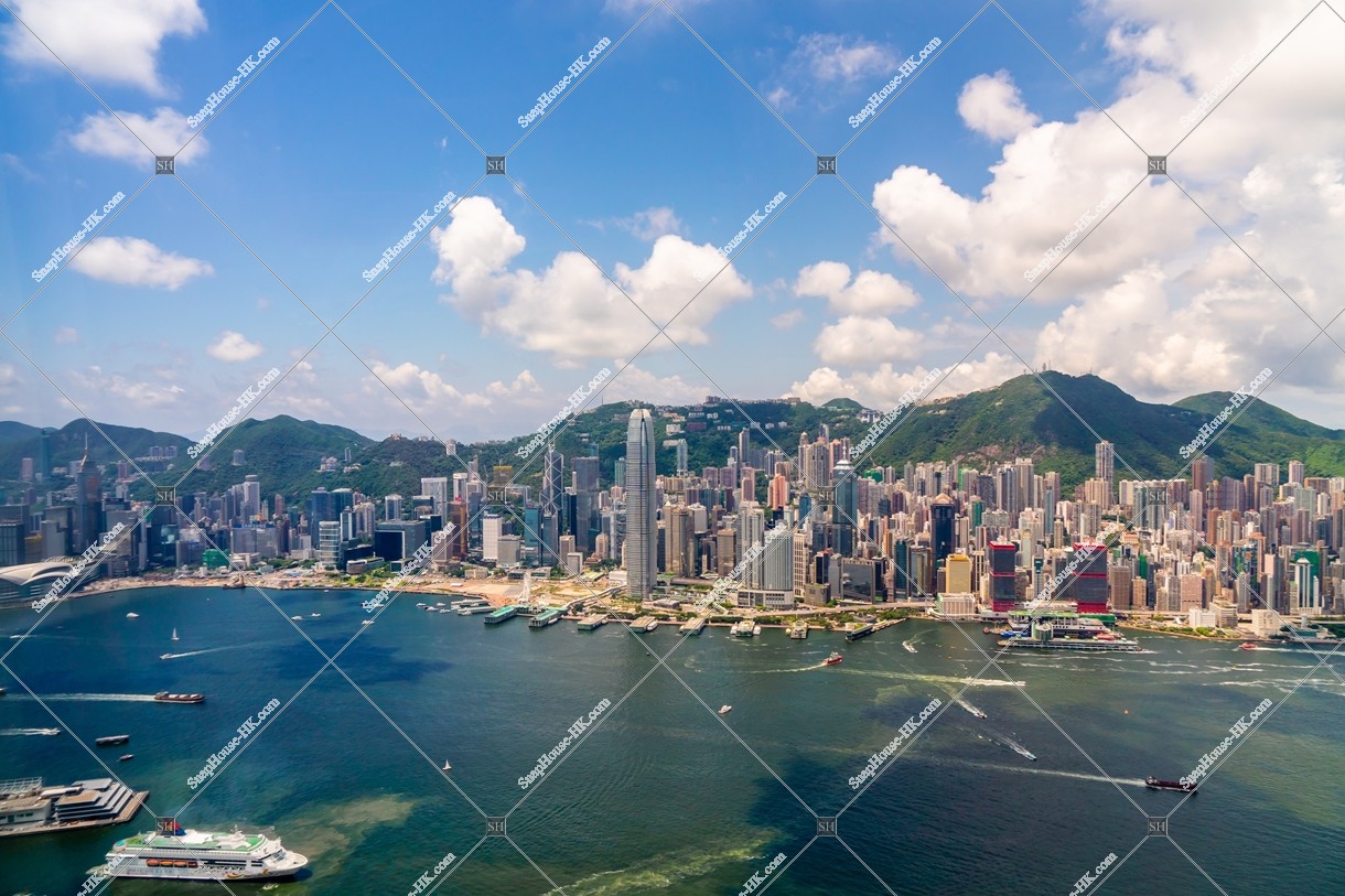 Landscape of Hong Kong Island, view from SKY100, No.3