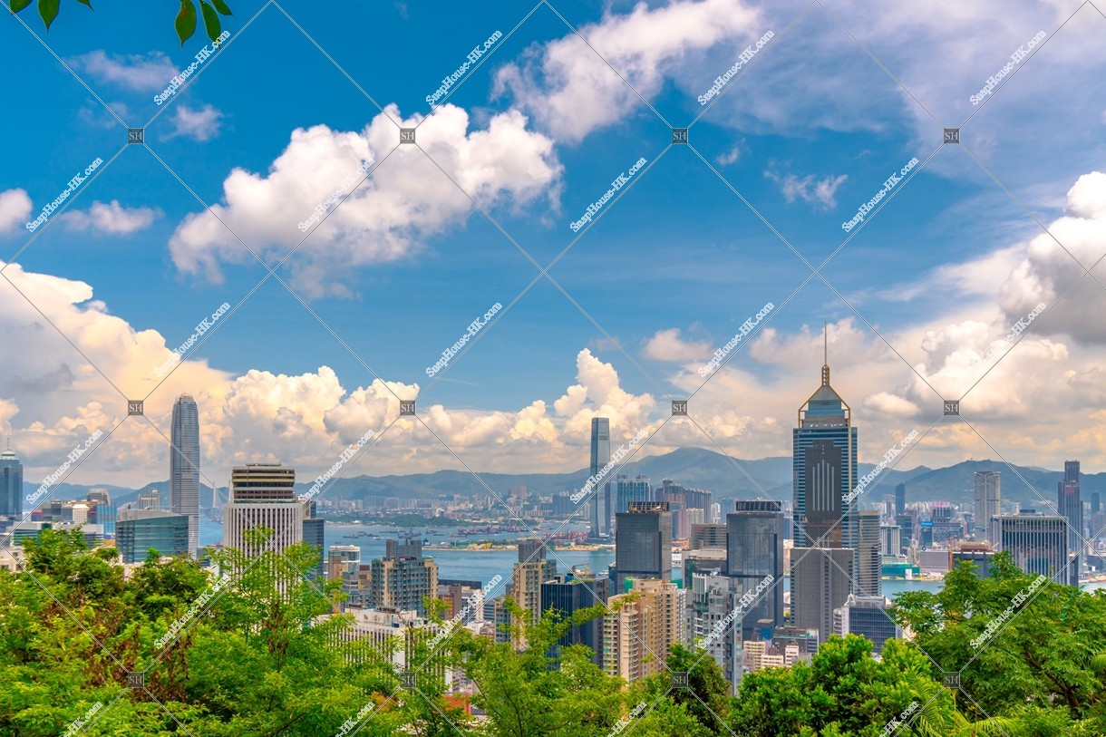 Landscape of the high-rise buildings of Central, West Kowloon and Wan Chai, No.2