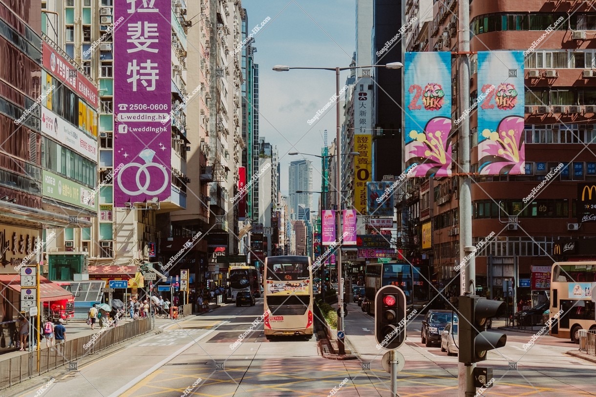 Street view of Nathan Road at Prince Edward 