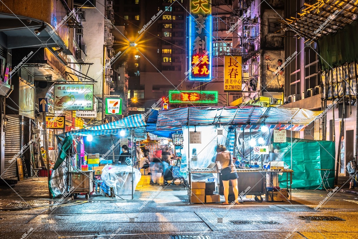 View of Temple Street, Yau Ma Tei, No.9