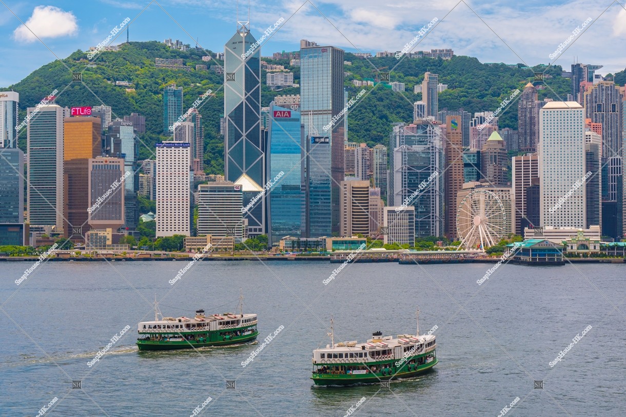 View of  the high-rise buildings of Central and Star Ferry, No.12