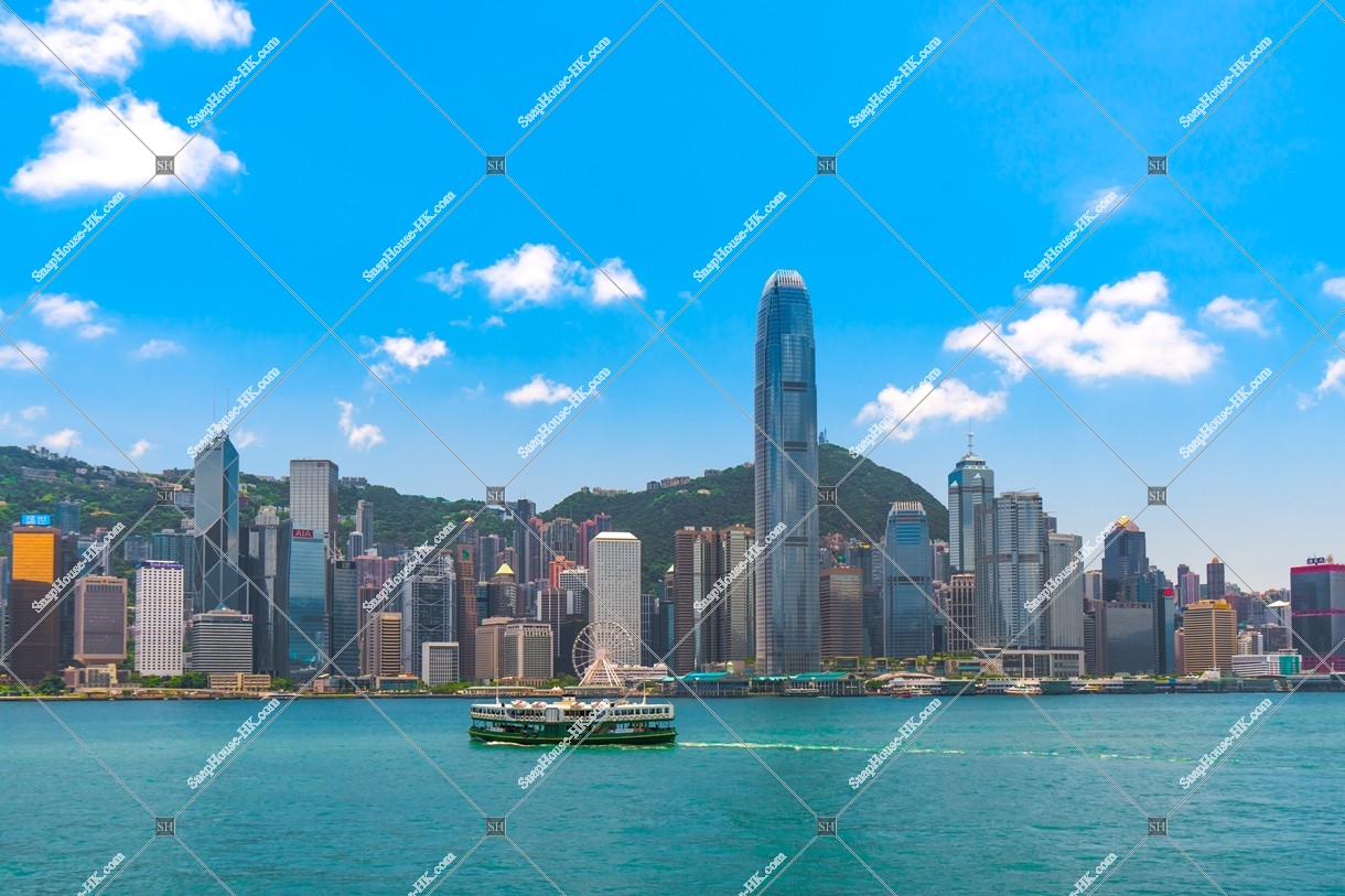 View of  the high-rise buildings of Central and Star Ferry, No.17