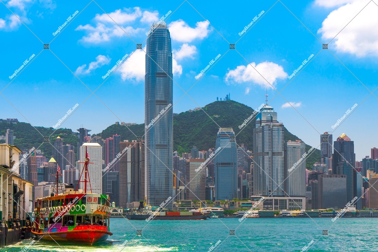 View of  the high-rise buildings of Central and Star Ferry, No.19