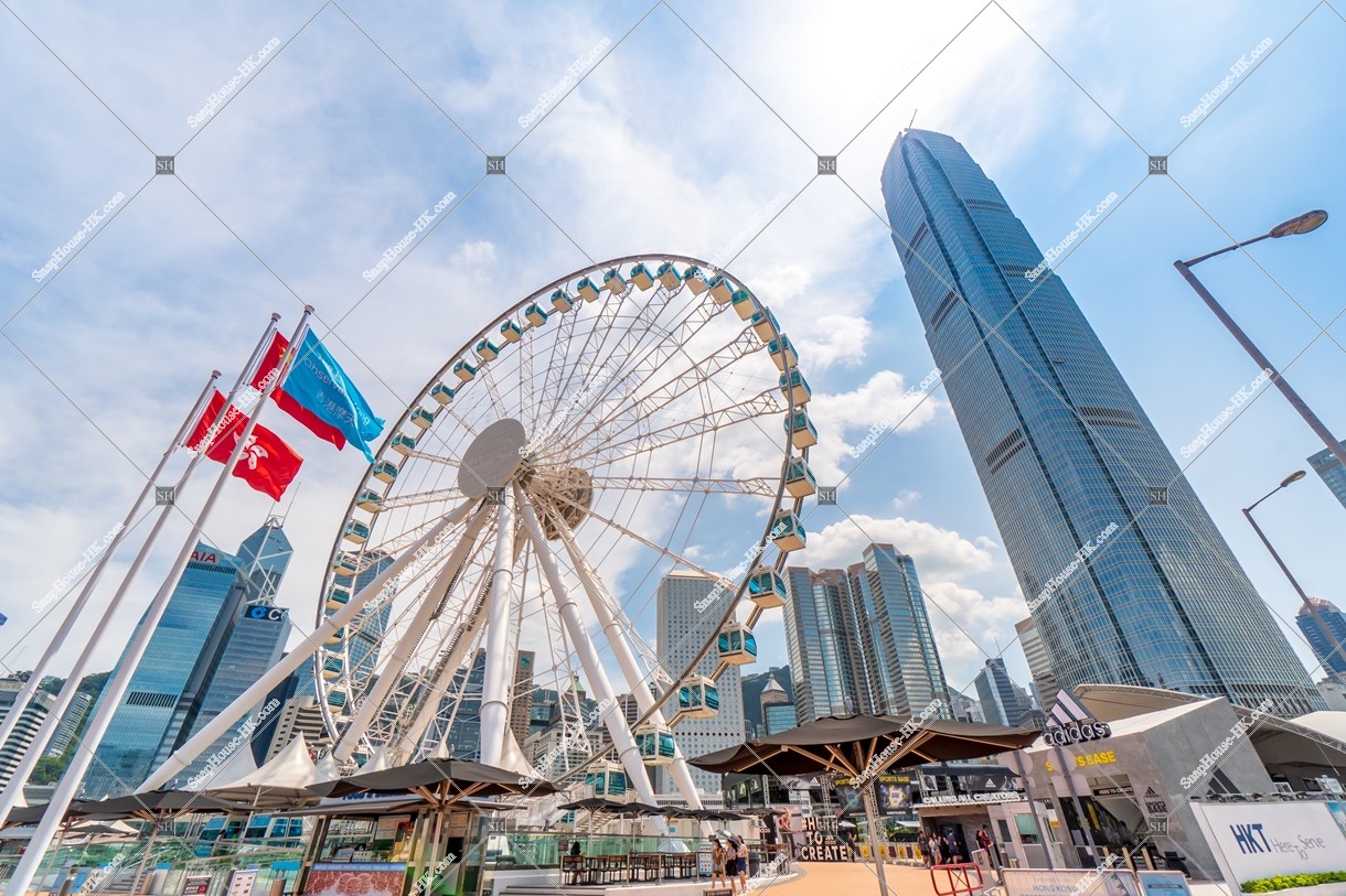 View of The Hong Kong Observation Wheel and ifc2, Central, No.2