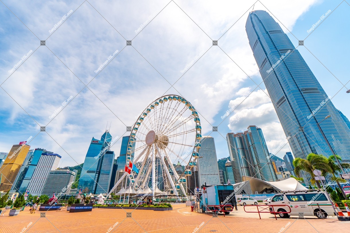 View of The Hong Kong Observation Wheel and ifc2, Central, No.3