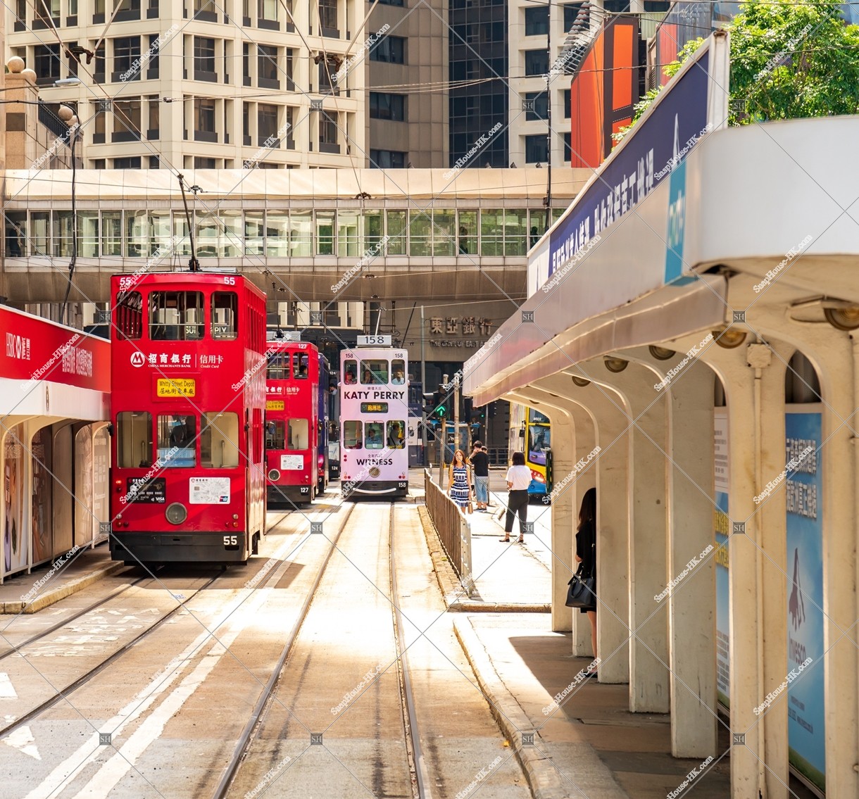 Hong Kong Tramway traveling through Central, No.16