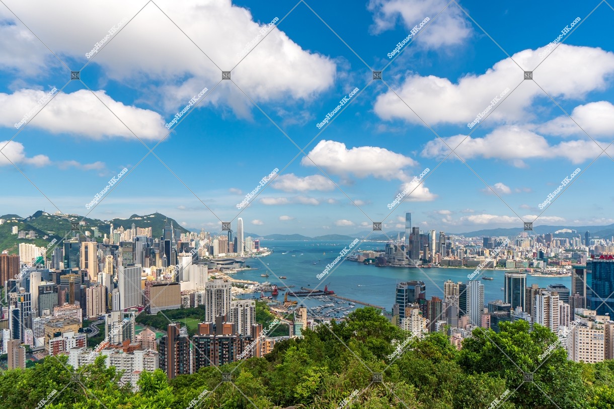 View of Hong Kong Island and Kowloon Peninsula, No.6