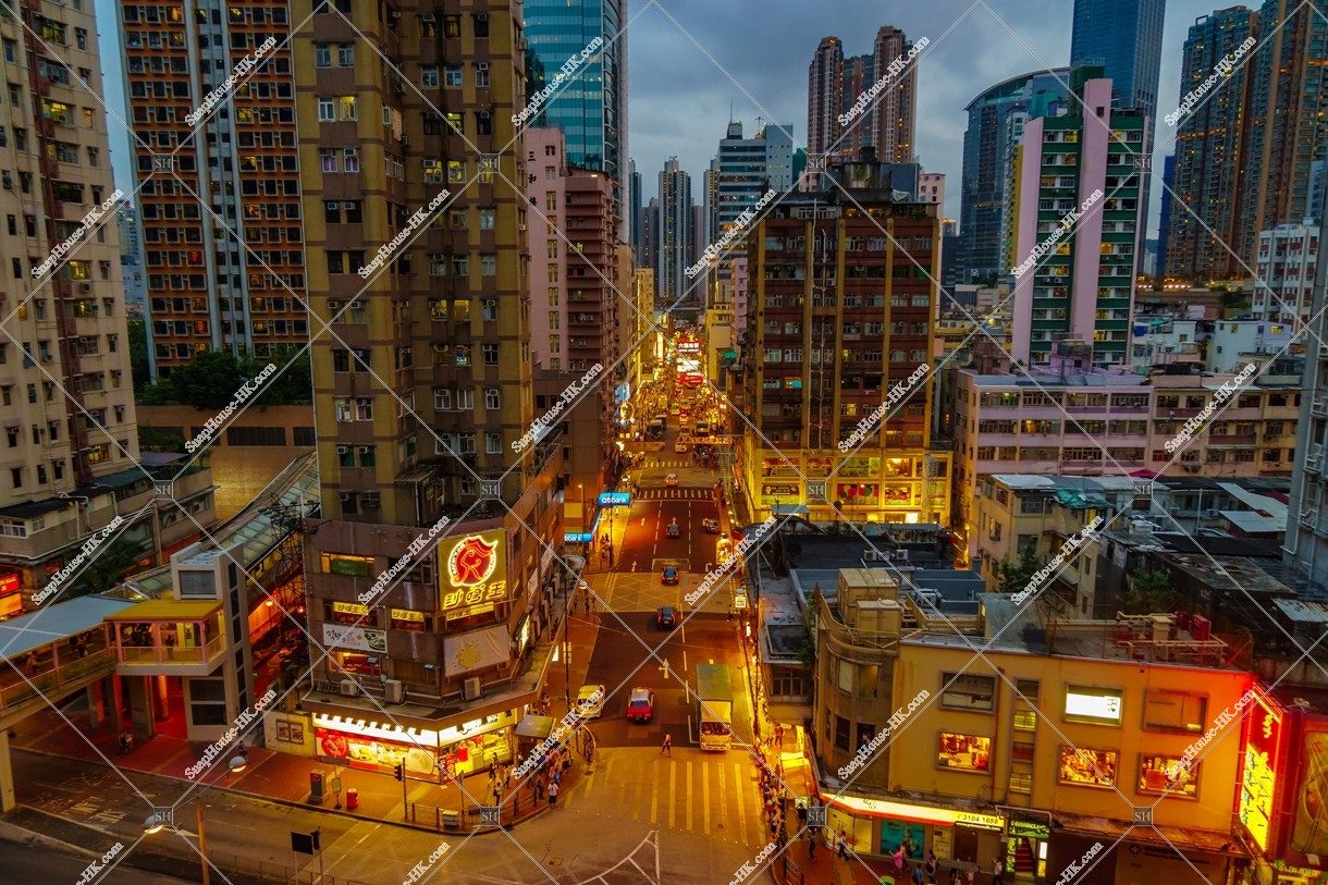 View of Tsuen Wan at sunset time, No.2